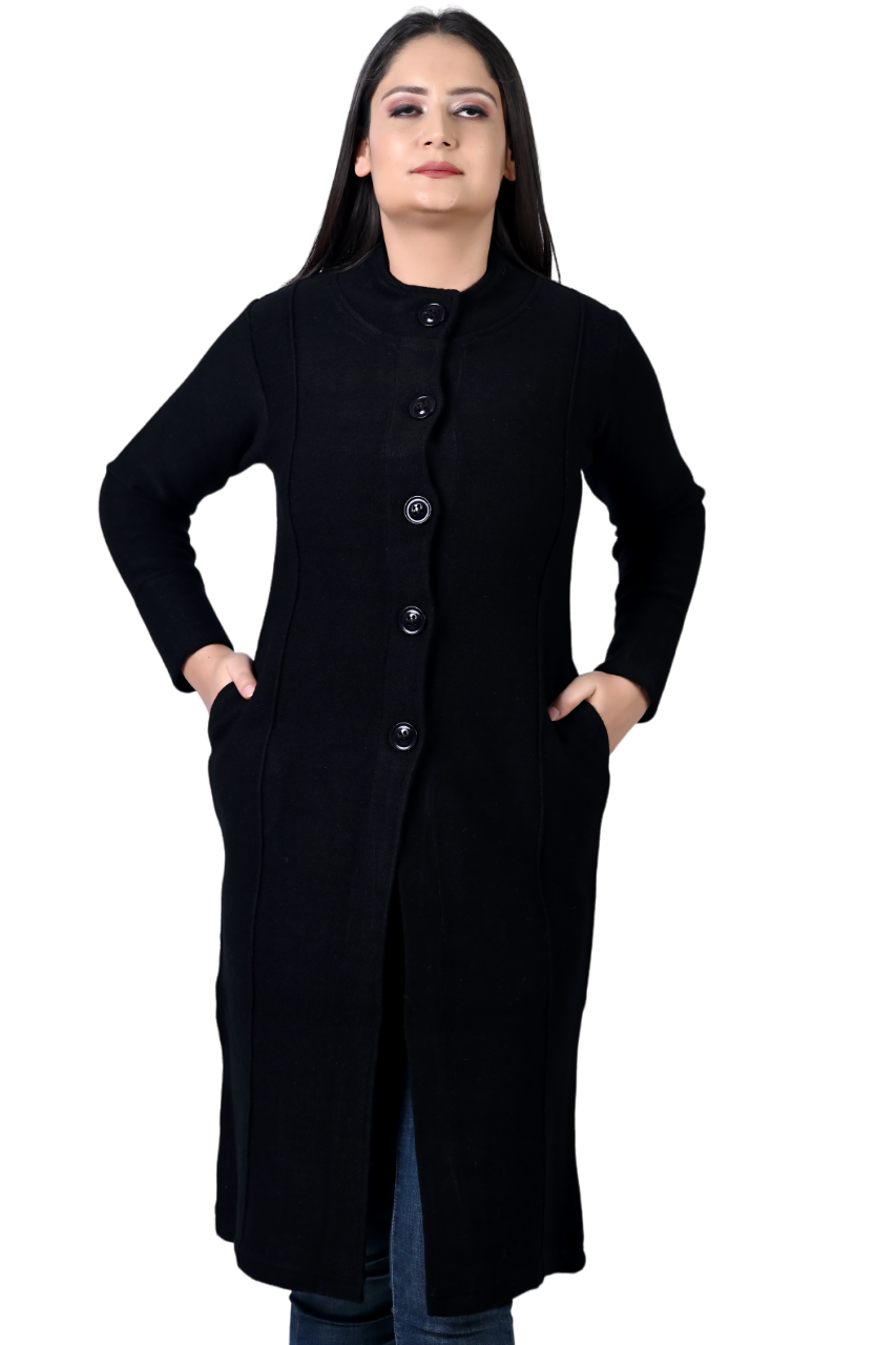 4328 Black Extra Long Cardigan winter wear TWENTY ME