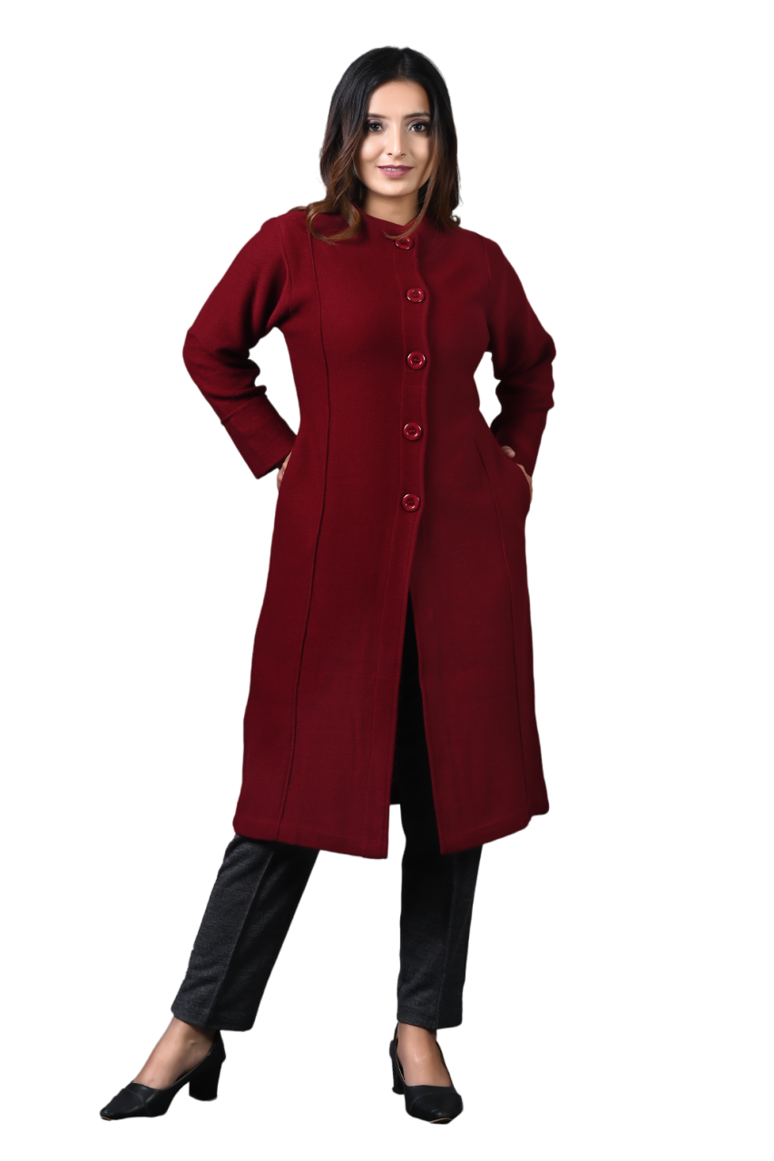 4328 Maroon Extra Long Cardigan winter wear TWENTY ME