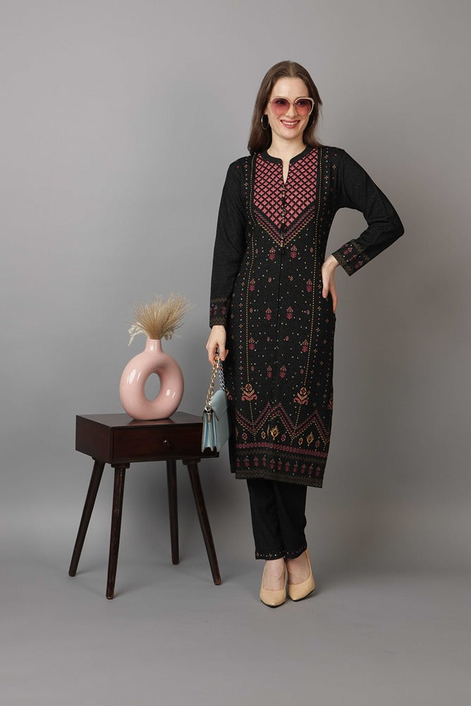 5141 Black Twenty Me Winter Casual Wear Women's Kurti