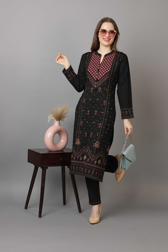 5141 Black Twenty Me Winter Casual Wear Women's Kurti