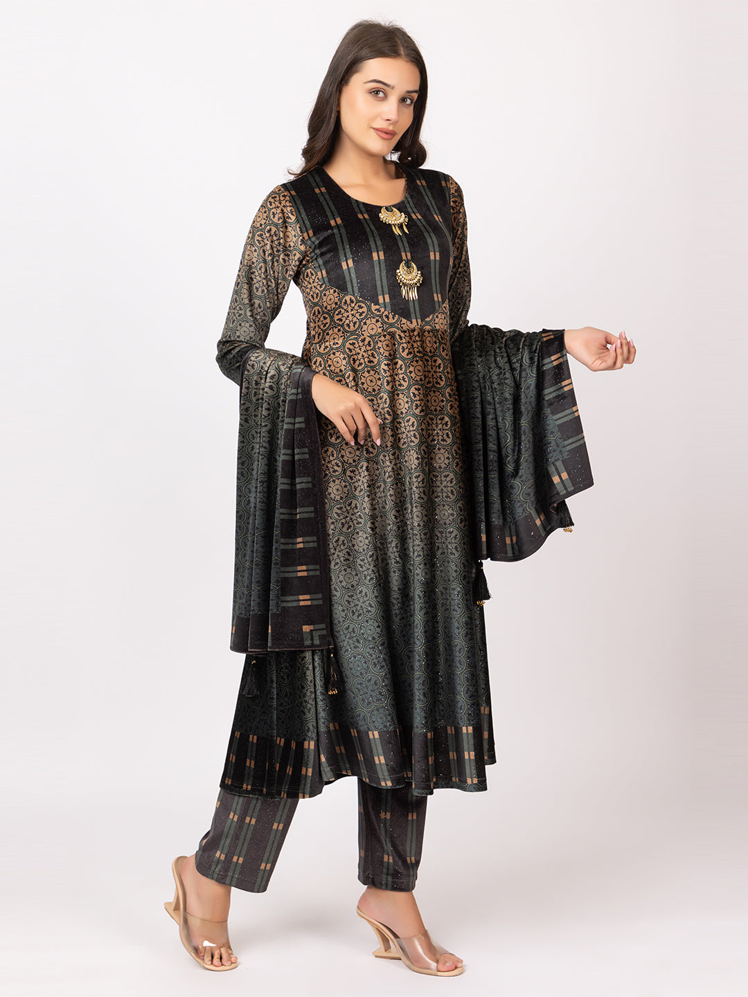 5236 Olive Twenty Me Winter Party Wear Women's Kurti Set