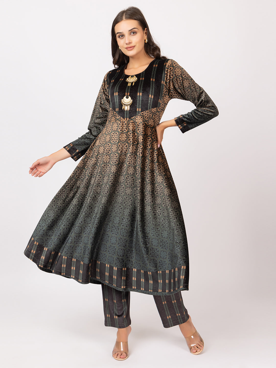 5236 Olive Twenty Me Winter Party Wear Women's Kurti Set