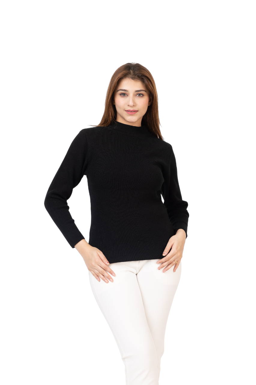 6040 Black Soft And Warm Skivvy Winter Wear TWENTY ME