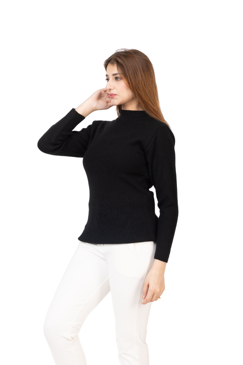 6040 Black Soft And Warm Skivvy Winter Wear TWENTY ME