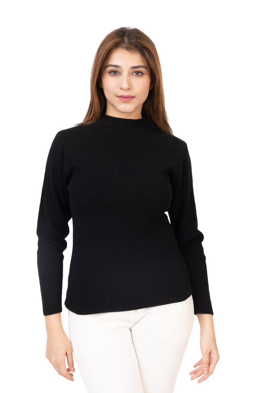 6040 Black Soft And Warm Skivvy Winter Wear TWENTY ME