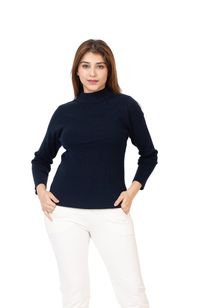 6040 Navy Soft And Warm Skivvy Winter Wear TWENTY ME