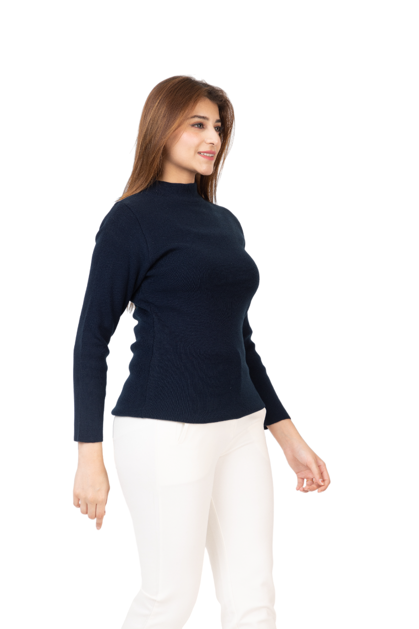 6040 Navy Soft And Warm Skivvy Winter Wear TWENTY ME