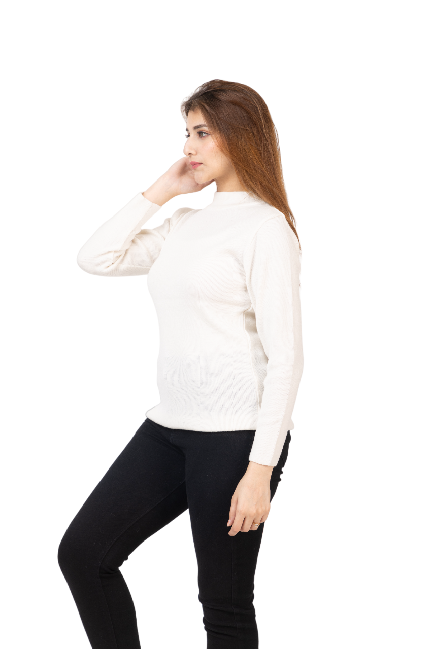 6040 Off White Soft And Warm Skivvy Winter Wear TWENTY ME