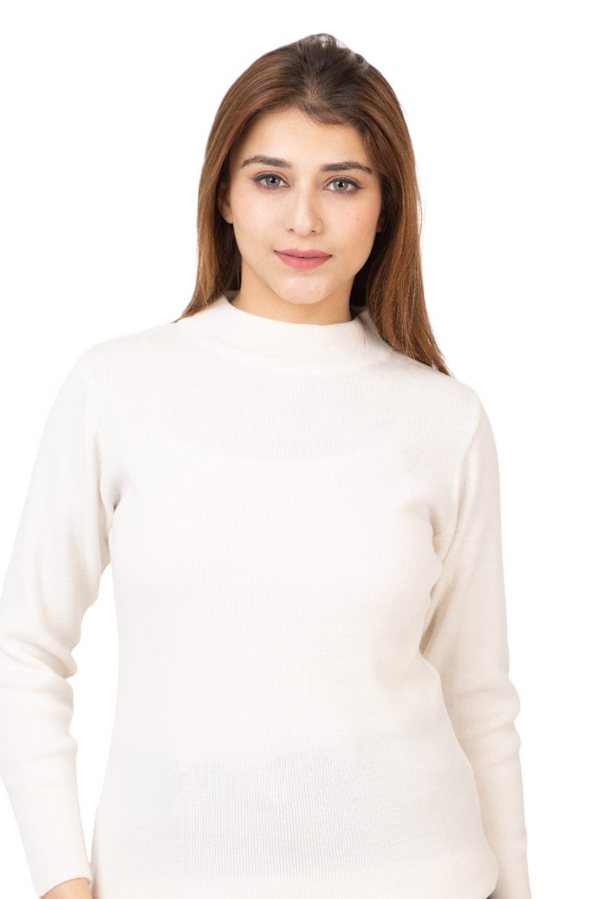 6040 Off White Soft And Warm Skivvy Winter Wear TWENTY ME