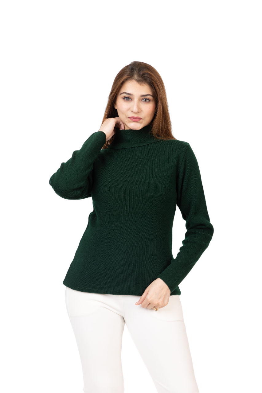 6041 D.Olive Soft And Warm High Neck Skivvy Winter Wear TWENTY ME