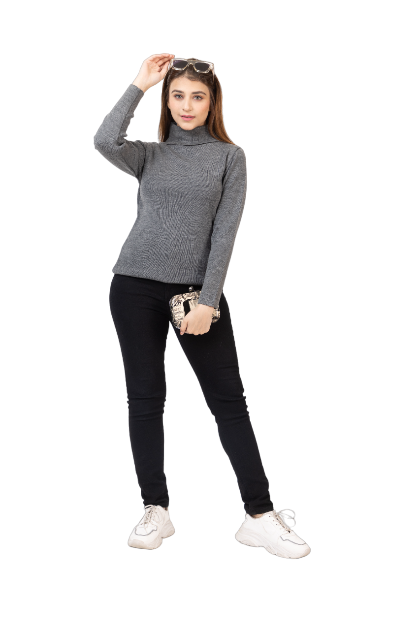 6041 Grey Women's Long Sleeve Tops Grey