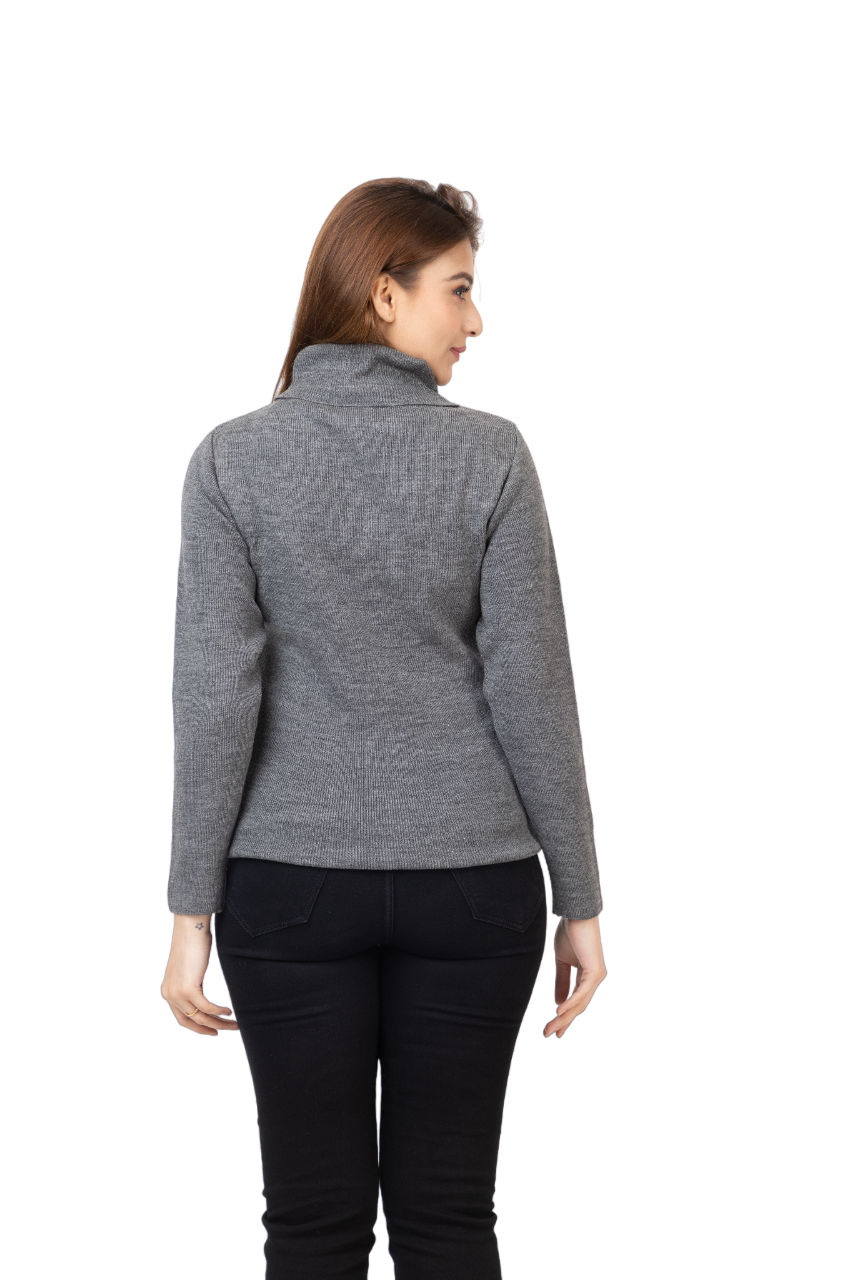 6041 Grey Women's Long Sleeve Tops Grey