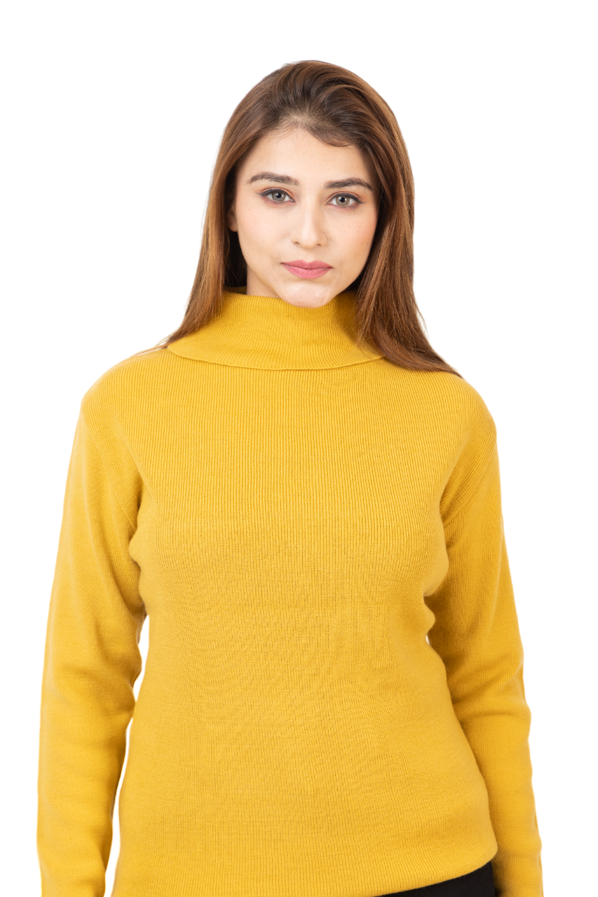 6041 Mustard Soft And Warm High Neck Skivvy Winter Wear TWENTY ME