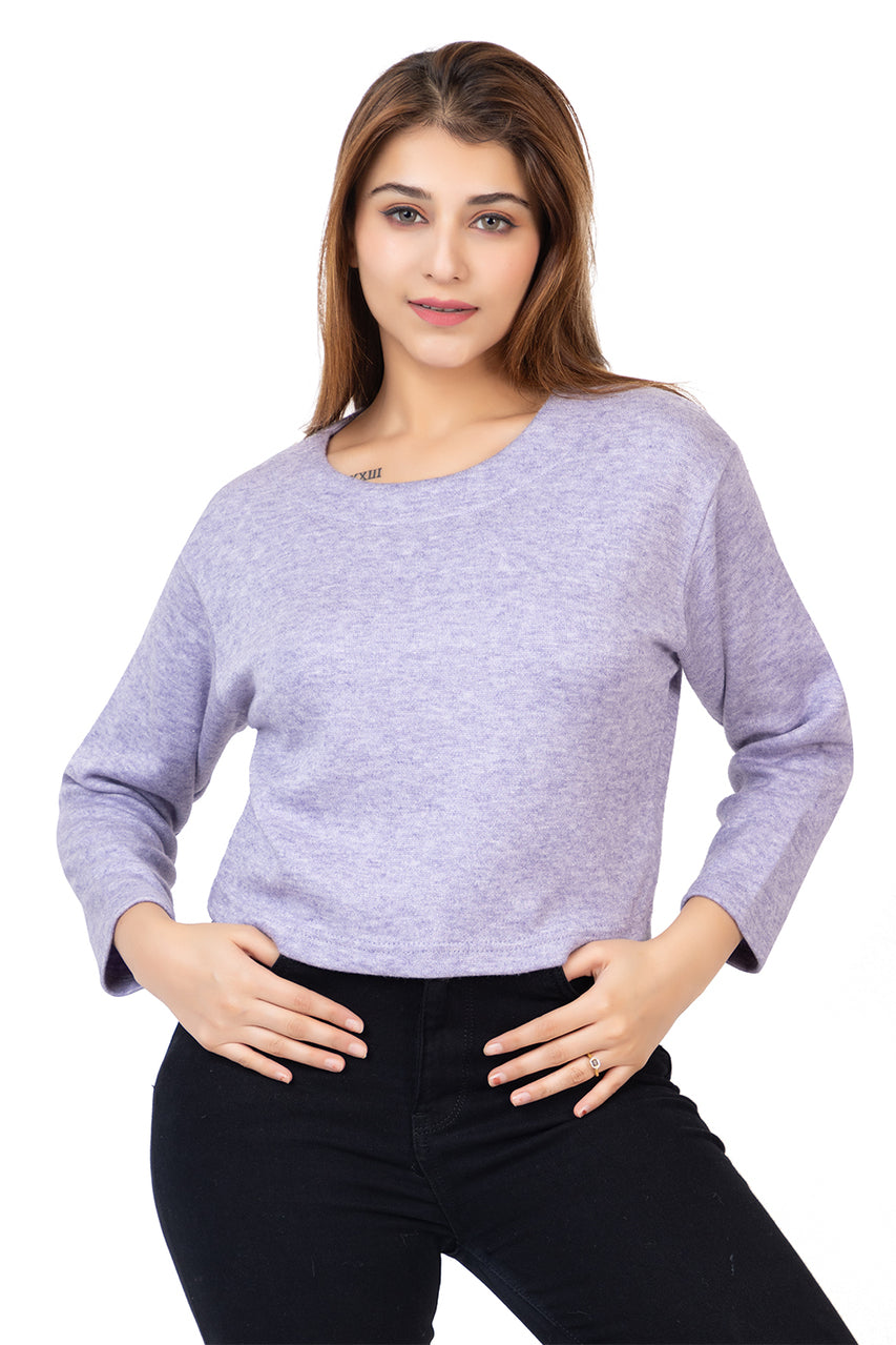 6586 Lavender Woolen Top Winter Wear TWENTY ME