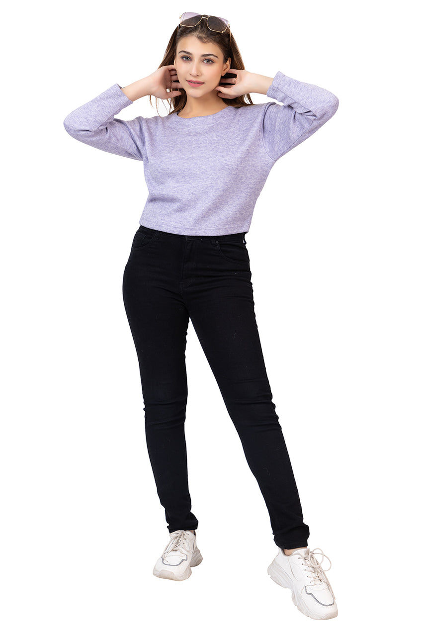 6586 Lavender Woolen Top Winter Wear TWENTY ME