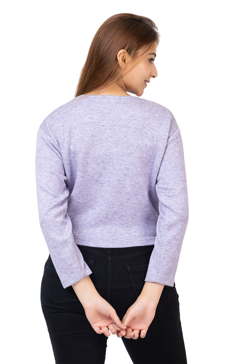 6586 Lavender Woolen Top Winter Wear TWENTY ME